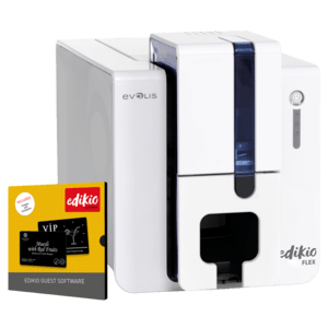 Evolis EF1H0000XS-BS012 Kaarttechnologie, Edikio Flex - Guest Solution, eenzijdig, 12 dots/mm (300 dpi), USB, Ethernet, kabel (USB) - productafbeelding