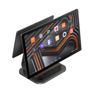 SUNMI P01240002 POS-systeem, T3 PRO, NFC, 39.6 cm (15.6''), Full HD, USB, USB-C, BT (BLE), Ethernet, WLAN, Android, zwart, oranje - productafbeelding