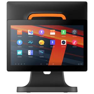 SUNMI P03134009 POS-systeem, T2s LITE, 39.6 cm (15.6''), Full HD, USB, RS232, BT, Ethernet, WLAN, Android, zwart, oranje - productafbeelding