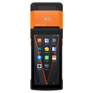 SUNMI P06064067 Mobiele computer, V2s, GMS EDLA, EU, 2D, 14 cm (5.5''), GPS, Camera, front camera, USB-C, BT, WLAN, 4G, NFC, Android - productafbeelding