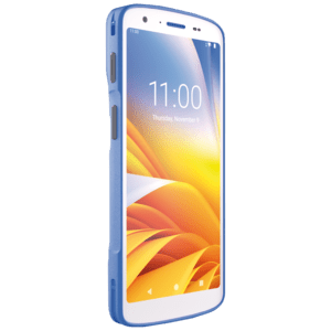 Zebra WLMT0-H50D8BBK1-A6 Mobiele computer, HC50 mit Notfalltaste, 2D, hot-swap, PTT, USB-C, BT, WLAN (Wi-Fi), NFC, Android, GMS, wit, blauw - productafbeelding