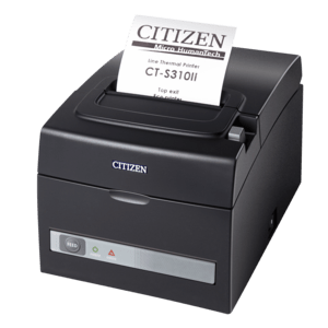 Citizen CTS310IIEBK POS-printer, CT-S310II, Dual-IF, 8 dots/mm (203 dpi), cutter, zwart - productafbeelding