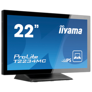 Iiyama T2255MSC-B1 Touchscreen, ProLite T2255MSC-B1, 54.6cm (21.5''), Projected Capacitive, 10 TP, Full HD, USB, kabel (USB), zwart - productafbeelding