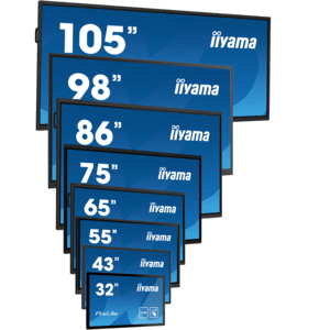 Iiyama TN6505A-B1AG Touchscreen, ProLite TN6505A-B1AG, IFP, 165 cm (65''), infrared, 4K, USB, USB-C, RS232, Ethernet, kabel (USB, RS232) - productafbeelding